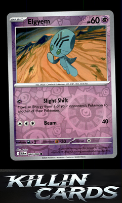 Reverse Holofoil Elgyem 040/086 Pokemon Common SV: Black Bolt Card NM