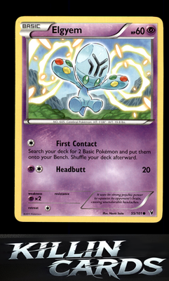 Elgyem (55) 55/101 Pokemon Common Noble Victories Card NM