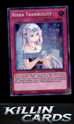 1st Edition Rikka Tranquility SESL-EN025 YuGiOh Super Rare Secret Slayers Card N