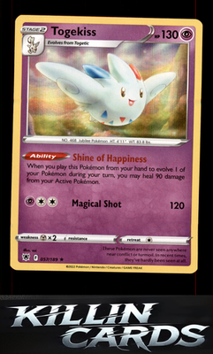 Togekiss 057/189 Pokemon Holo Rare SWSH10: Astral Radiance Card NM