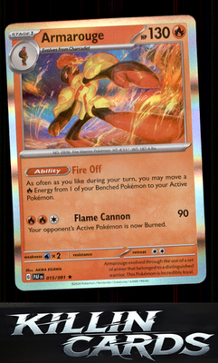 Armarouge - 015/091 015/091 Pokemon Rare SV: Paldean Fates Card NM