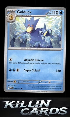Golduck 055/165 Pokemon Uncommon SV: Scarlet & Violet 151 Card NM