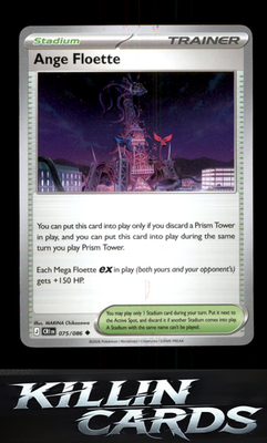 Ange Floette 075/086 Pokemon Uncommon ME04: Chaos Rising Card NM