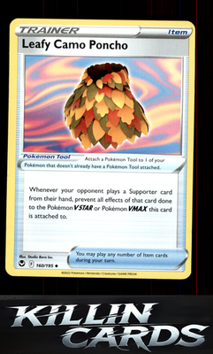 Leafy Camo Poncho 160/195 Pokemon Uncommon SWSH12: Silver Tempest Card NM