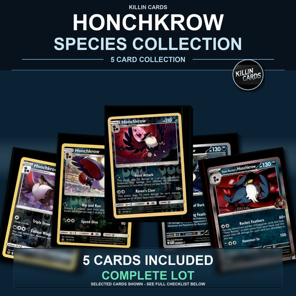 Pokemon TCG Honchkrow Species Collection 5 Different Cards
