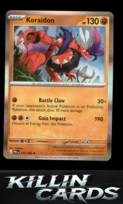 Koraidon 047/084 Pokemon Rare ME05: Pitch Black Card NM