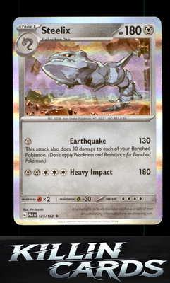 Steelix - 125/182 125/182 Pokemon Rare SV04: Paradox Rift Card NM