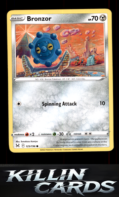 Bronzor 125/196 Pokemon Common SWSH11: Lost Origin Card NM