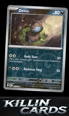 Reverse Holofoil Deino 065/086 Pokemon Common SV: White Flare Card NM