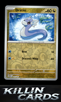 Reverse Holofoil Dratini 147/165 Pokemon Common SV: Scarlet & Violet 151 Card NM