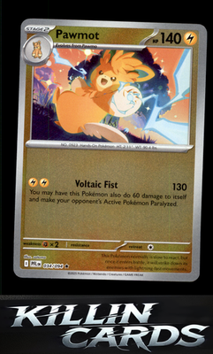 Reverse Holofoil Pawmot 034/094 Pokemon Rare ME02: Phantasmal Flames Card NM