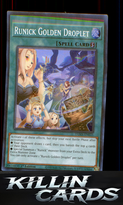1st Edition Runick Golden Droplet TAMA-EN035 YuGiOh Super Rare Tactical Masters
