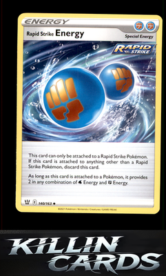 Rapid Strike Energy 140/163 Pokemon Uncommon SWSH05: Battle Styles Card NM