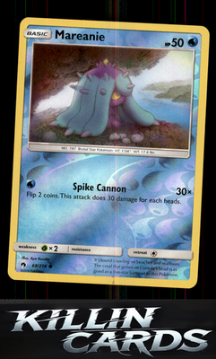 Reverse Holofoil Mareanie (68) 68/214 Pokemon Common SM - Lost Thunder Card NM