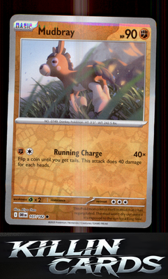 Reverse Holofoil Mudbray 107/182 Pokemon Common SV10: Destined Rivals Card NM