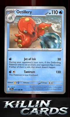 Octillery 017/086 Pokemon Common ME04: Chaos Rising Card NM