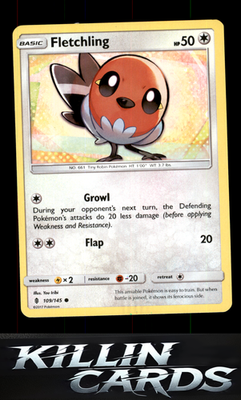 Fletchling 109/145 Pokemon Common SM - Guardians Rising Card NM
