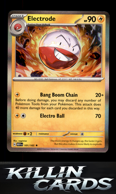 Electrode 101/165 Pokemon Rare SV: Scarlet & Violet 151 Card NM