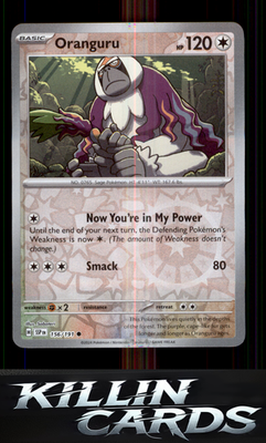 Reverse Holofoil Oranguru 156/191 Pokemon Common SV08: Surging Sparks Card NM