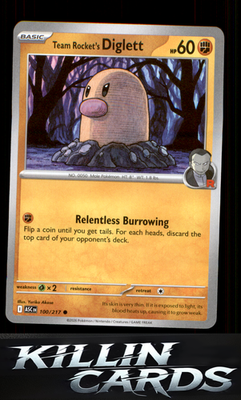 Team Rocket's Diglett 100/217 Pokemon Common ME: Ascended Heroes Card NM