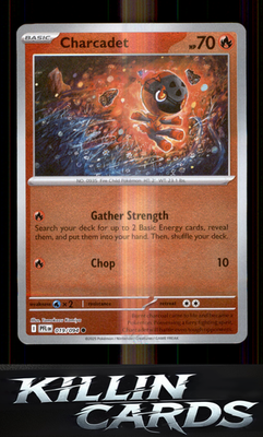 Reverse Holofoil Charcadet 019/094 Pokemon Common ME02: Phantasmal Flames Card N