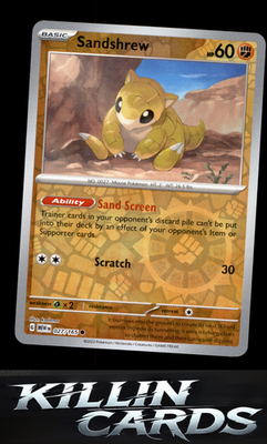 Reverse Holofoil Sandshrew 027/165 Pokemon Common SV: Scarlet & Violet 151 Card