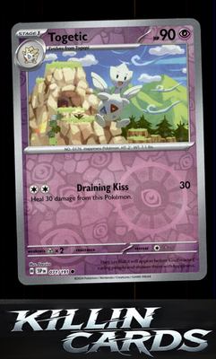 Reverse Holofoil Togetic 071/191 Pokemon Common SV08: Surging Sparks Card NM