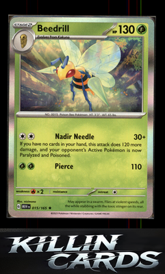 Beedrill 015/165 Pokemon Rare SV: Scarlet & Violet 151 Card NM