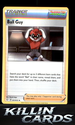 Ball Guy 057/072 Pokemon Uncommon Shining Fates Card NM
