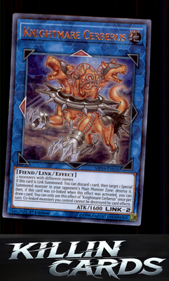 1st Edition Knightmare Cerberus MP19-EN026 YuGiOh Ultra Rare 2019 Gold Sarcophag