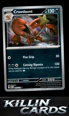 Reverse Holofoil Crawdaunt 085/132 Pokemon Uncommon ME01: Mega Evolution Card NM