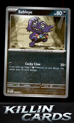 Reverse Holofoil Sableye 059/094 Pokemon Common ME02: Phantasmal Flames Card NM