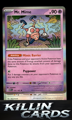 Mr. Mime - 122/165 122/165 Pokemon Rare SV: Scarlet & Violet 151 Card NM