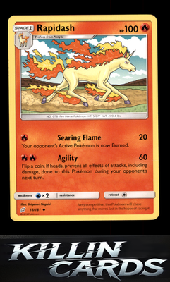 Rapidash 18/181 Pokemon Uncommon SM - Team Up Card NM