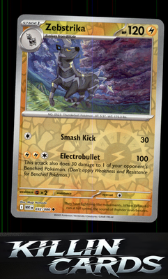 Reverse Holofoil Zebstrika 032/086 Pokemon Uncommon SV: White Flare Card NM