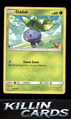 Oddish 2/236 Pokemon Common SM - Cosmic Eclipse Card LP