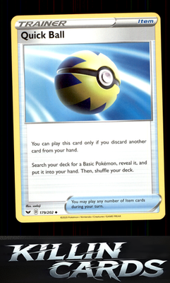 Quick Ball 179/202 Pokemon Uncommon SWSH01: Sword & Shield Base Set Card NM