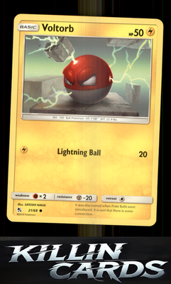 Voltorb 21/68 Pokemon Common Hidden Fates Card NM