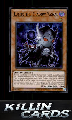 Lucius the Shadow Vassal OP28-EN004 YuGiOh Super Rare OTS Tournament Pack 28 Car