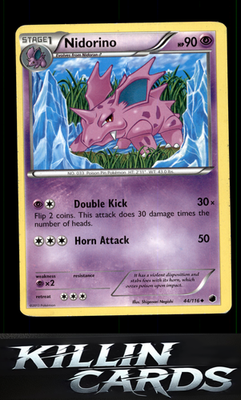 Nidorino 44/116 Pokemon Uncommon Plasma Freeze Card NM