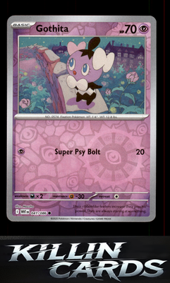 Reverse Holofoil Gothita 041/086 Pokemon Common SV: White Flare Card NM