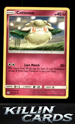 Cottonee 147/236 Pokemon Common SM - Cosmic Eclipse Card NM