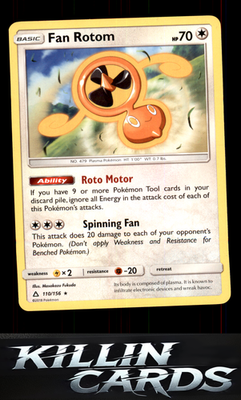 Fan Rotom 110/156 Pokemon Rare SM - Ultra Prism Card NM