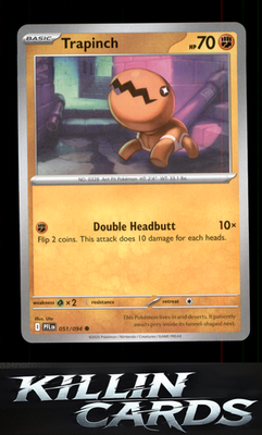 Trapinch 051/094 Pokemon Common ME02: Phantasmal Flames Card NM