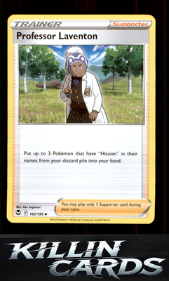 Professor Laventon 162/195 Pokemon Uncommon SWSH12: Silver Tempest Card NM