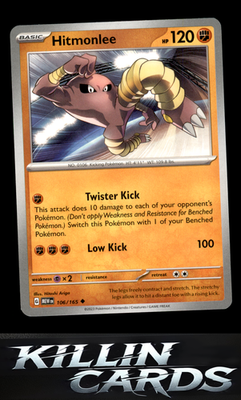 Hitmonlee 106/165 Pokemon Uncommon SV: Scarlet & Violet 151 Card NM