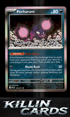 Pecharunt 143/217 Pokemon Rare ME: Ascended Heroes Card NM