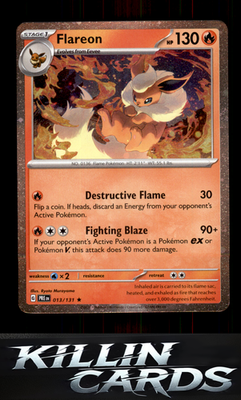 Flareon 013/131 Pokemon Rare SV: Prismatic Evolutions Card NM