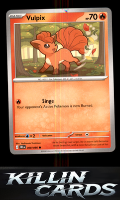 Vulpix 008/086 Pokemon Common ME04: Chaos Rising Card NM