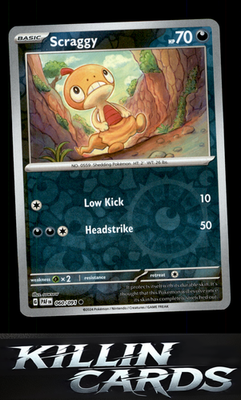 Reverse Holofoil Scraggy 060/091 Pokemon Common SV: Paldean Fates Card NM